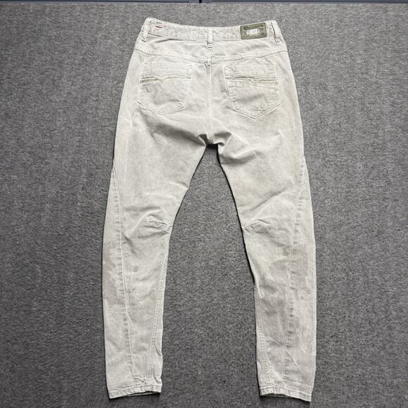 Diesel Fayza Relaxed Boyfriend Low Waist Jeans Womens 30* (tag 26) Gray Thrashed - Picture 5 of 14